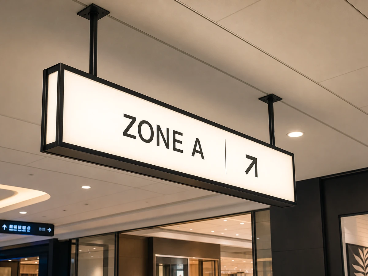 Suspended Wayfinding Light Box
