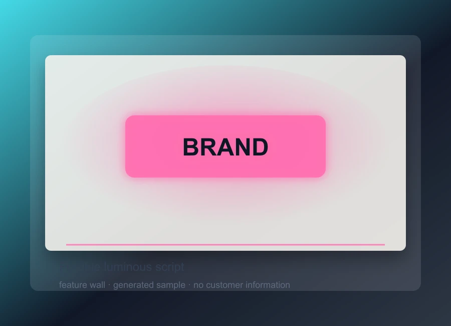 Flexible luminous script