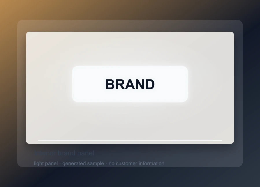 Interior brand panel